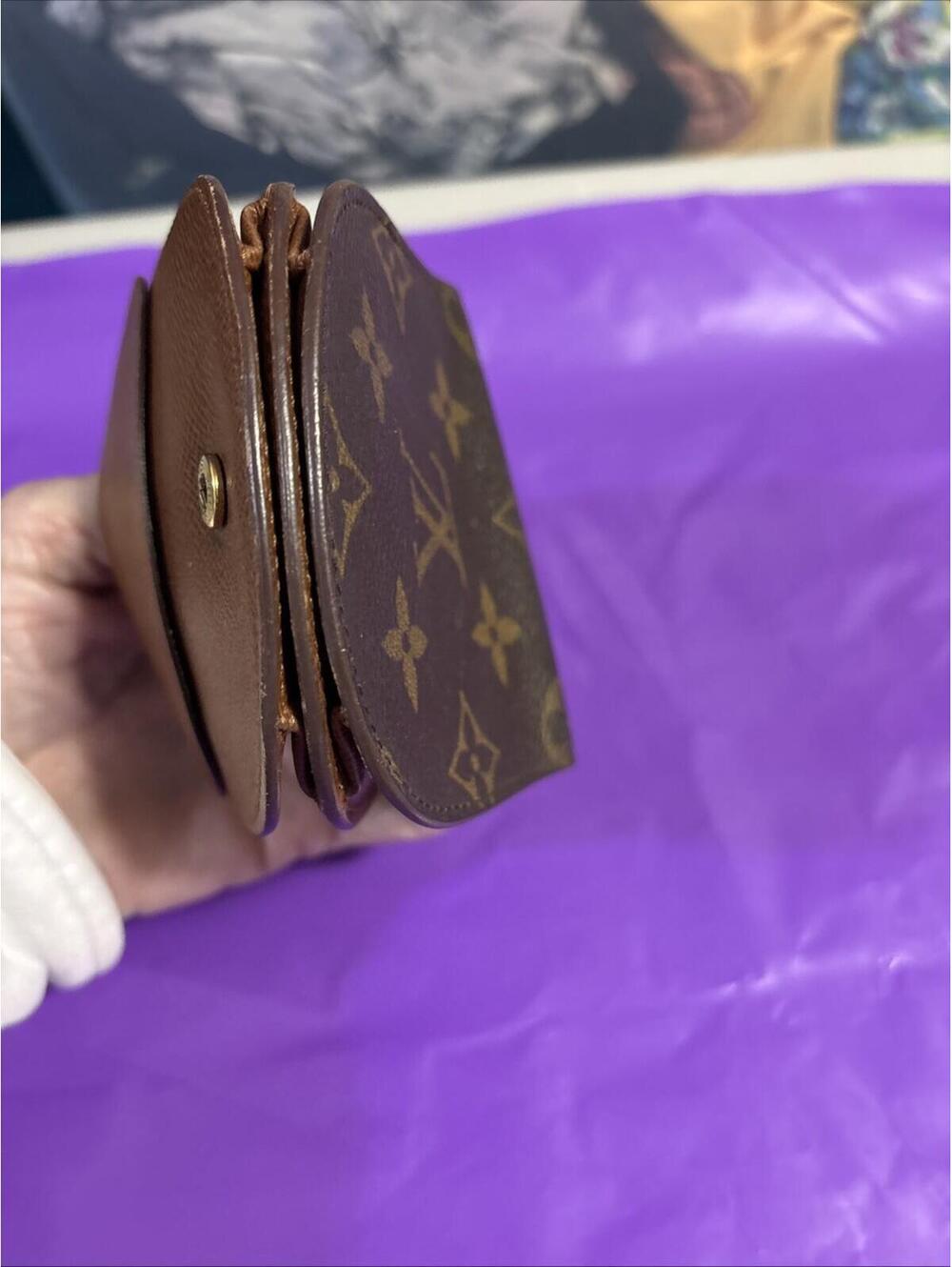 Auth Louis Vuitton Monogram Porte Monnaie Gousset Coin Purse Wallet M61970 PVC - Picture 13 of 16